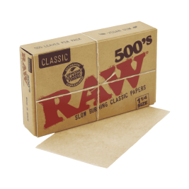 Papel de Liar Natural RAW 500's Classic 1.1/4