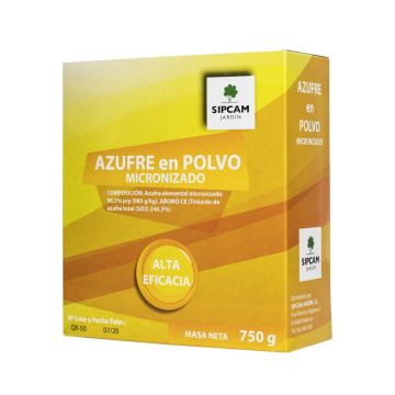 Azufre en Polvo Micronizado 750gr Sipcam Jardín