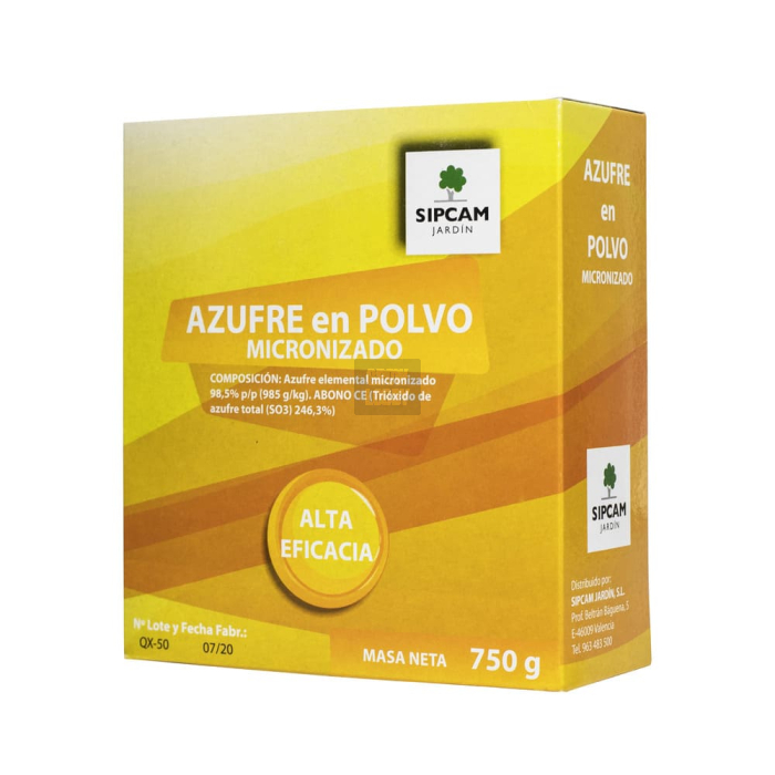 Azufre en Polvo Micronizado 750gr Sipcam Jardín